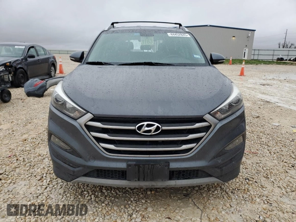 2018 Hyundai Tucson Sport with VIN KM8J33ALXJU771612, listed as a Copart auction lot 44452845 with 94,048 mi miles and Salvage Title. Bid and sale history available at carsss.com. Image 5.