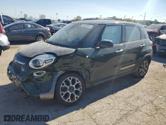 2014 FIAT 500L Trekking with VIN ZFBCFADH8EZ008838, listed as a Copart auction lot 76446664 with 92,949 mi miles and Salvage Title. Bid and sale history available at carsss.com. Image 1.