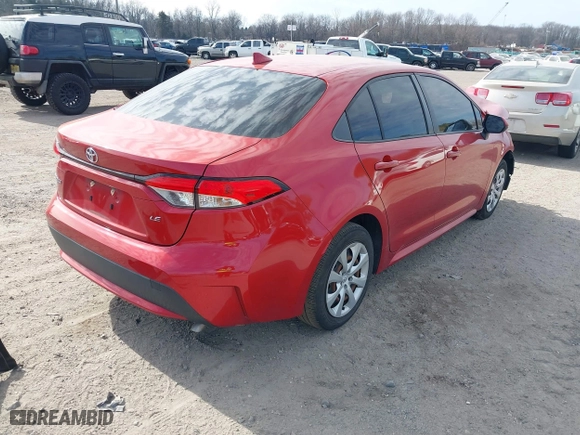 2020 Toyota Corolla LE with VIN JTDEPRAE0LJ021431, listed as a IAAI auction lot 41665603 with 32,351 mi miles. Bid and sale history available at carsss.com. Image 4.
