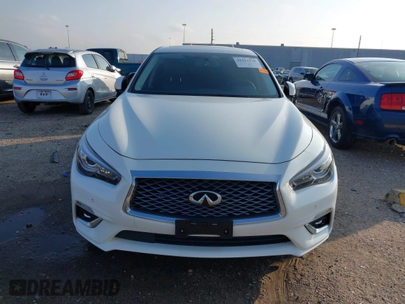 2024 Infiniti Q50 Luxe with VIN JN1EV7BP2RM600585, listed as a IAAI auction lot 41112238 with 5,016 mi miles and . Bid and sale history available at DreamBid. Image 12.
