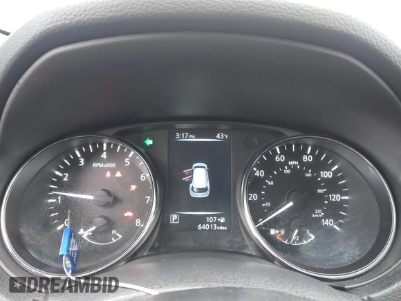 2017 Nissan Rogue SV with VIN 5N1AT2MT6HC842083, listed as a IAAI auction lot 41260224 with 64,013 mi miles. Bid and sale history available at carsss.com. Image 7.
