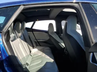 2015 Tesla Model S 85D with VIN 5YJSA1E21FF114010, listed as a Copart auction lot 48597885 with 196,670 mi miles and Salvage Title. Bid and sale history available at carsss.com. Image 10.