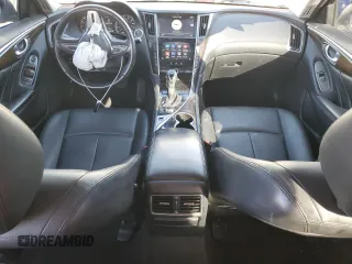 2018 Infiniti Q50 Luxe with VIN JN1EV7AP6JM366313, listed as a Copart auction lot 88701275 with 95,376 mi miles and Salvage Title. Bid and sale history available at DreamBid. Image 8.
