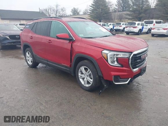 2024 GMC Terrain SLE z VIN 3GKALTEG4RL162236, wystawiony jako IAAI lot #41733811 z przebiegiem 35 542 mil mil oraz . Historia ofert i sprzedaży dostępna na DreamBid. Obrazek 1.