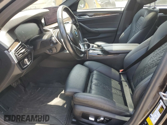 2021 BMW 5 Series 530i xDrive with VIN WBA13BJ01MWW93568, listed as a Copart auction lot 61368935 with 107,638 mi miles and Salvage title. Bid and sale history available at DreamBid. Image 7.