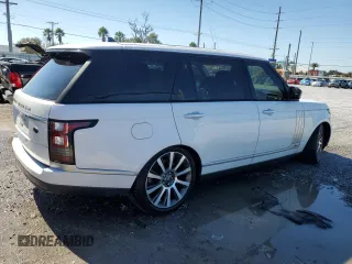 2016 Land Rover Range Rover with VIN SALGV3EF9GA314225, listed as a Copart auction lot 43472525 with 130,334 mi miles and Salvage Title. Bid and sale history available at DreamBid. Image 3.