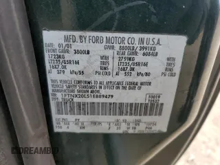 2001 Ford Super Duty F-250 XL with VIN 1FTNX20L51EB89479, listed as a Copart auction lot 44643285 with 219,690 mi miles and Salvage Title. Bid and sale history available at carsss.com. Image 13.