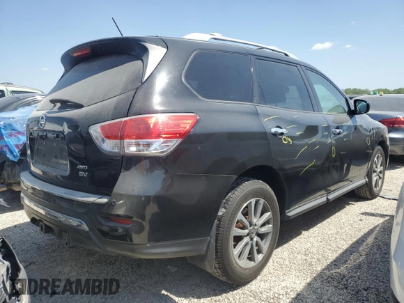 2013 Nissan Pathfinder Platinum with VIN 5N1AR2MM8DC647457, listed as a Copart auction lot 51751015 with 150,984 mi miles and Salvage Title. Bid and sale history available at carsss.com. Image 3.