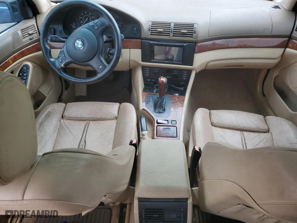 2002 BMW 5 Series 525iA with VIN WBADT43462GZ96684, listed as a Copart auction lot 75773484 with 0 mi miles and Salvage Title. Bid and sale history available at carsss.com. Image 8.