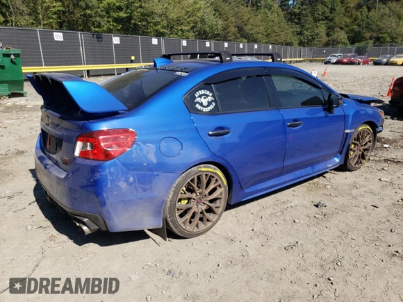 2018 Subaru WRX STI with VIN JF1VA2N65J9822968, listed as a Copart auction lot 70933573 with 102,522 mi miles. Bid and sale history available at carsss.com. Image 3.