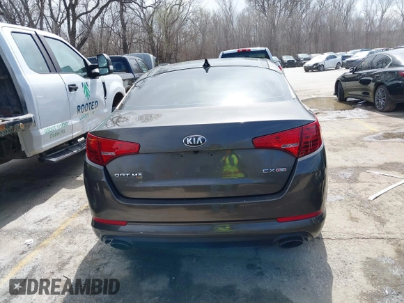 2013 Kia Optima EX with VIN 5XXGN4A77DG234921, listed as a IAAI auction lot 41823669 with 168,460 mi miles. Bid and sale history available at carsss.com. Image 16.