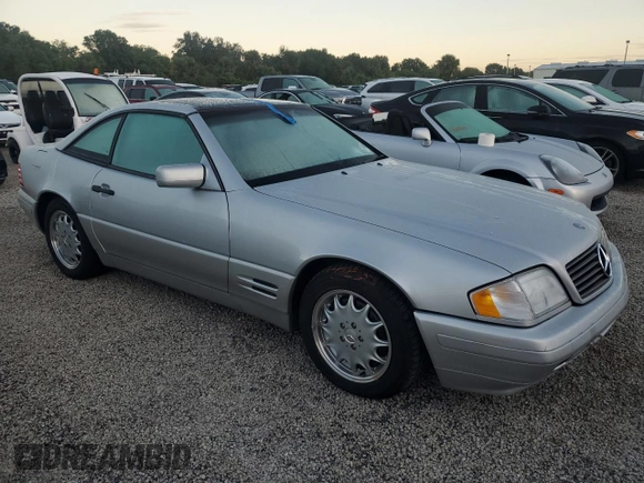 1998 Mercedes-Benz SL-Class with VIN WDBFA67F8WF163620, listed as a Copart auction lot 74125164 with 0 mi miles and Salvage Title. Bid and sale history available at carsss.com. Image 4.