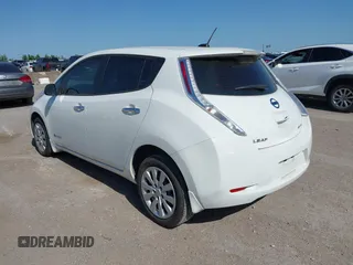 2015 Nissan LEAF S with VIN 1N4AZ0CP9FC309496, listed as a IAAI auction lot 42021957 with 74,885 mi miles. Bid and sale history available at carsss.com. Image 3.