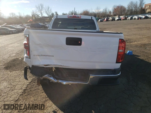 2021 Chevrolet Colorado 4WD Work Truck with VIN 1GCHTBEA5M1103891, listed as a Copart auction lot 80831594 with 43,184 mi miles and Salvage Title. Bid and sale history available at carsss.com. Image 6.