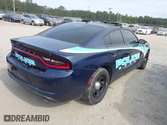 2021 Dodge Charger Police with VIN 2C3CDXAT6MH639895, listed as a IAAI auction lot 42104026 with 24,314 mi miles and . Bid and sale history available at DreamBid. Image 4.