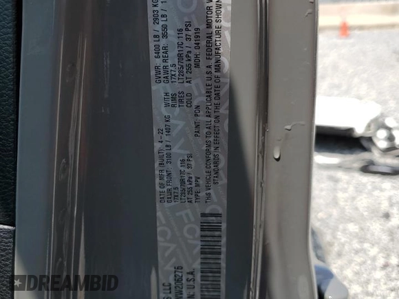 2022 Jeep Wrangler Unlimited Rubicon with VIN 1C4JJXR69NW206276, listed as a Copart auction lot 55247595 with 39,273 mi miles and Salvage title. Bid and sale history available at DreamBid. Image 13.