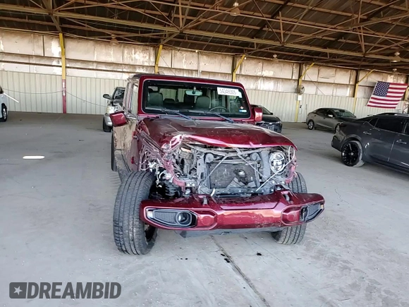 2021 Jeep Gladiator High Altitude with VIN 1C6HJTFG6ML535531, listed as a Copart auction lot 54349305 with 104,173 mi miles and Salvage title. Bid and sale history available at DreamBid. Image 13.