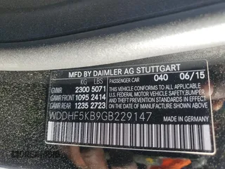 2016 Mercedes-Benz E-Class E 350 Sport with VIN WDDHF5KB9GB229147, listed as a Copart auction lot 49842195 with 49,389 mi miles and Clean Title. Bid and sale history available at carsss.com. Image 12.