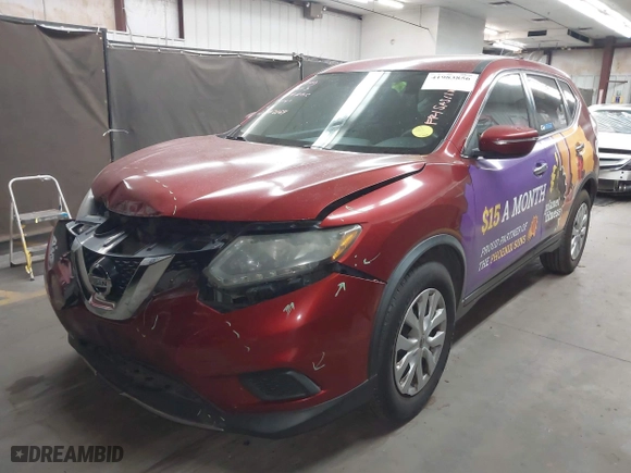2015 Nissan Rogue S with VIN KNMAT2MT3FP559361, listed as a IAAI auction lot 41983856 with 152,866 mi miles. Bid and sale history available at carsss.com. Image 18.