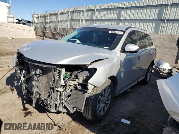 2015 Nissan Pathfinder SV with VIN 5N1AR2MN9FC603138, listed as a Copart auction lot 80979204 with 205,928 mi miles and Salvage title. Bid and sale history available at DreamBid. Image 1.