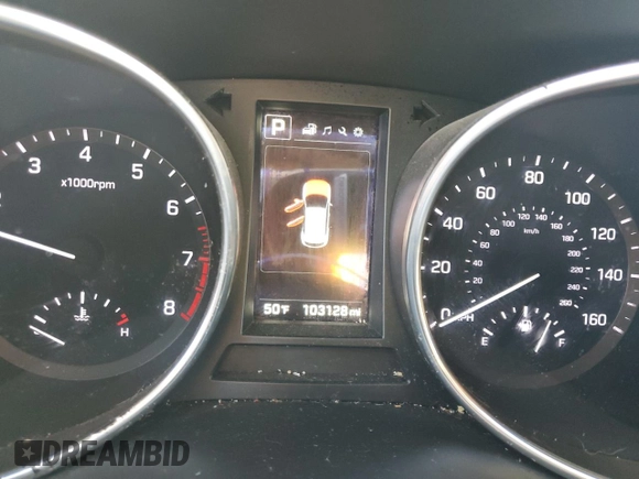 2017 Hyundai Santa Fe Sport 2.0T with VIN 5XYZU4LA0HG470400, listed as a Copart auction lot 89015435 with 103,128 mi miles and Clean Title. Bid and sale history available at carsss.com. Image 9.