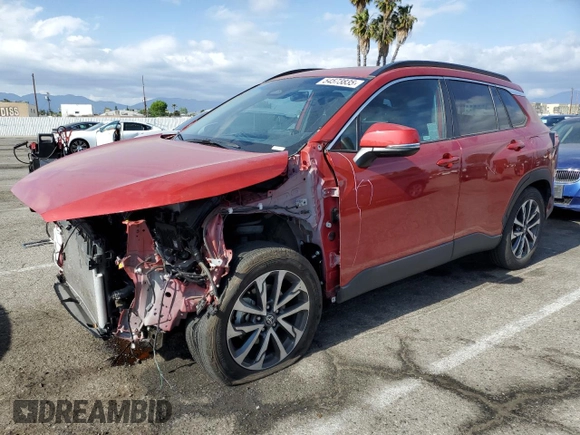 2023 Toyota Corolla Cross XLE with VIN 7MUDAABG5PV054275, listed as a Copart auction lot 54573835 with 42,003 mi miles and Salvage title. Bid and sale history available at DreamBid. Image 1.