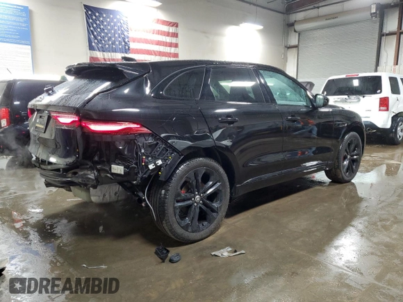 2024 Jaguar F-Pace R-Dynamic S with VIN SADCT2FU0RA722896, listed as a Copart auction lot 42986455 with 9,589 mi miles and Salvage Title. Bid and sale history available at DreamBid. Image 3.