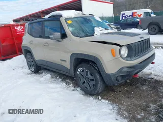 2017 Jeep Renegade Trailhawk z VIN ZACCJBCB9HPF02711, wystawiony jako IAAI lot #41297907 z przebiegiem 136 188 mil mil oraz . Historia ofert i sprzedaży dostępna na DreamBid. Obrazek 1.