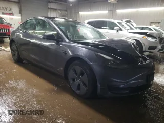 2022 Tesla Model 3 with VIN 5YJ3E1EA8NF372507, listed as a Copart auction lot 52572705 with 70,244 mi miles and Salvage Title. Bid and sale history available at DreamBid. Image 4.