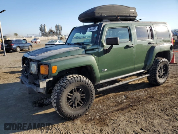2006 Hummer H3 with VIN 5GTDN136468273891, listed as a Copart auction lot 74968354 with 177,489 mi miles and Salvage Title. Bid and sale history available at carsss.com. Image 1.