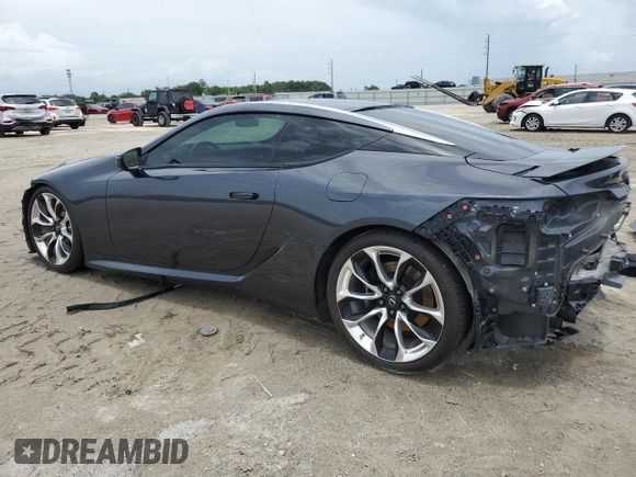 2021 Lexus LC with VIN JTHBP5AY7MA100522, listed as a Copart auction lot 62112054 with 24,094 mi miles and Non Repairable. Bid and sale history available at carsss.com. Image 2.