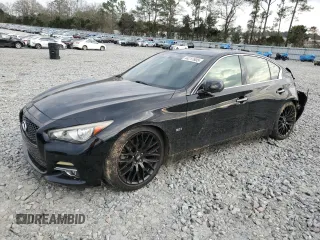 2016 Infiniti Q50 3.0t Premium with VIN JN1EV7AR8GM343996, listed as a Copart auction lot 44217805 with 111,679 mi miles and Salvage Title. Bid and sale history available at carsss.com. Image 1.