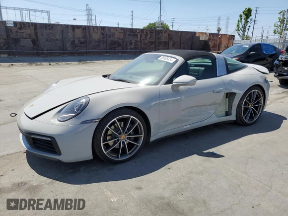 2022 Porsche 911 4 with VIN WP0BA2A90NS226162, listed as a Copart auction lot 55085454 with 13,497 mi miles and Salvage Title. Bid and sale history available at carsss.com. Image 1.