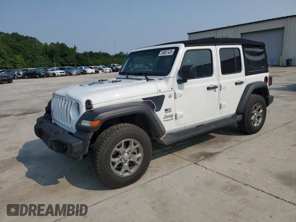 2020 Jeep Wrangler Unlimited Freedom with VIN 1C4HJXDG9LW238432, listed as a Copart auction lot 59087435 with 92,093 mi miles and Salvage title. Bid and sale history available at DreamBid. Image 1.