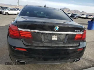 2015 BMW 7 Series 750Li with VIN WBAYE8C59FD781898, listed as a Copart auction lot 48712885 with 0 mi miles and Salvage Title. Bid and sale history available at carsss.com. Image 6.