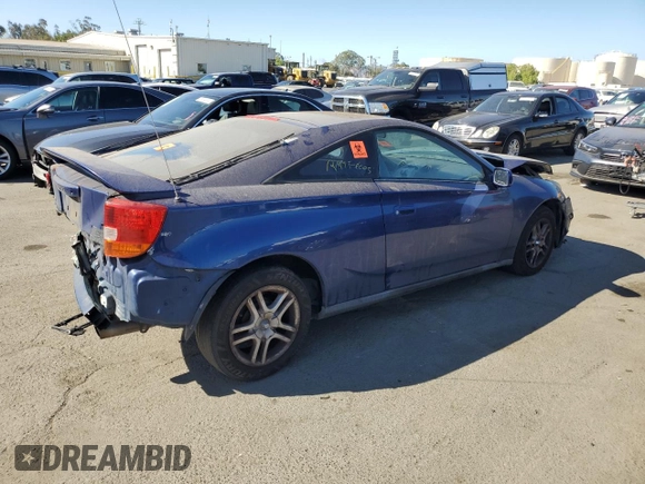 2000 Toyota Celica GT with VIN JTDDR32T5Y0027240, listed as a Copart auction lot 71458714 with 182,964 mi miles and Salvage Title. Bid and sale history available at carsss.com. Image 3.