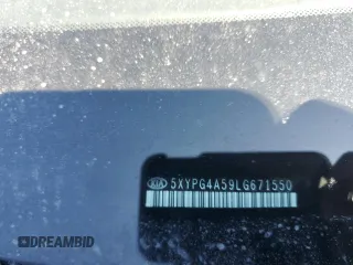2020 Kia Sorento LX V6 with VIN 5XYPG4A59LG671550, listed as a Copart auction lot 88703985 with Not Provided miles and Salvage Title. Bid and sale history available at carsss.com. Image 14.