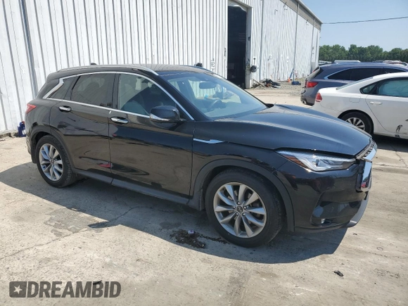 2021 Infiniti QX50 SENSORY with VIN 3PCAJ5CB9MF105686, listed as a Copart auction lot 60119404 with 48,628 mi miles and Salvage Title. Bid and sale history available at carsss.com. Image 4.
