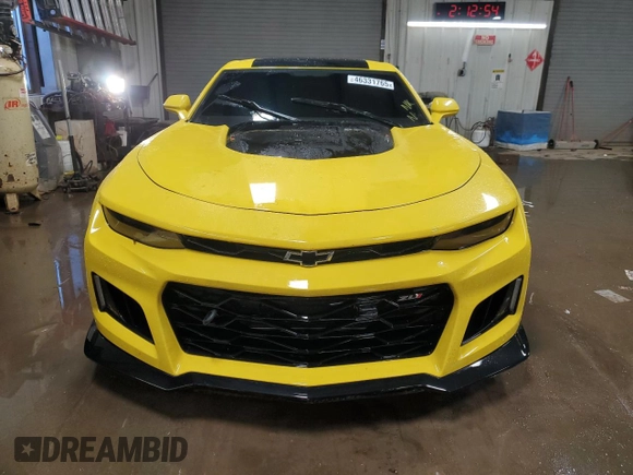 2018 Chevrolet Camaro ZL1 with VIN 1G1FK1R64J0109606, listed as a Copart auction lot 46331765 with 29,209 mi miles and Salvage Title. Bid and sale history available at DreamBid. Image 5.