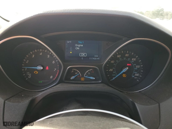 2014 Ford Focus S with VIN 1FADP3E23EL407881, listed as a Copart auction lot 46463205 with 117,409 mi miles and Salvage Title. Bid and sale history available at carsss.com. Image 9.