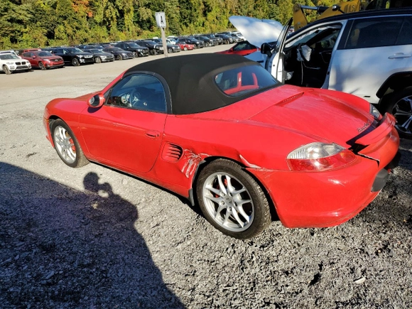 2003 Porsche Boxster S with VIN WP0CB29883U661820, listed as a Copart auction lot 75179104 with 53,459 mi miles and Salvage Title. Bid and sale history available at carsss.com. Image 2.