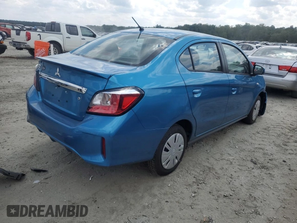 2023 Mitsubishi Mirage G4 ES with VIN ML32FUFJ2PHF03707, listed as a Copart auction lot 68556213 with 6,808 mi miles. Bid and sale history available at carsss.com. Image 3.
