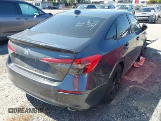 2023 Honda Civic Sedan Sport with VIN 2HGFE2F5XPH516156, listed as a IAAI auction lot 41655595 with 23,205 mi miles. Bid and sale history available at carsss.com. Image 4.