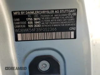 2005 Mercedes-Benz SLK 230/320 z VIN WDBWK56F35F052366, wystawiony jako Copart lot #53032575 z przebiegiem 100 022 mil mil oraz Szkoda całkowita • Salvage title. Historia ofert i sprzedaży dostępna na DreamBid. Obrazek 12.