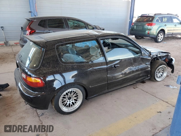 1992 Honda Civic z VIN 2HGEH2347NH520077, wystawiony jako Copart lot #58972595 z przebiegiem 62 968 mil mil oraz Szkoda całkowita • Salvage title. Historia ofert i sprzedaży dostępna na DreamBid. Obrazek 3.