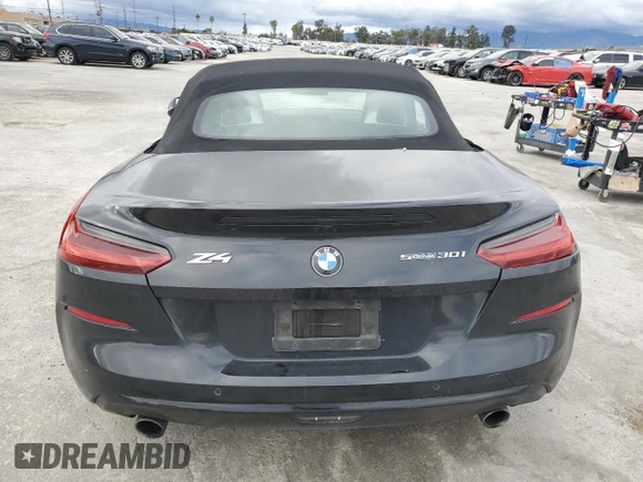 2019 BMW Z4 sDrive30i with VIN WBAHF3C54KWW42809, listed as a Copart auction lot 45155744 with 0 mi miles. Bid and sale history available at carsss.com. Image 6.