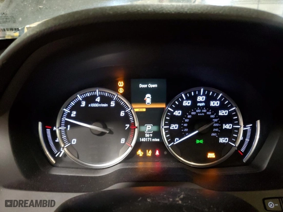 2017 Acura MDX w/Technology Pkg with VIN 5FRYD4H54HB020083, listed as a Copart auction lot 44404645 with 140,171 mi miles and Salvage Title. Bid and sale history available at carsss.com. Image 9.