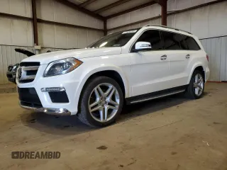 2015 Mercedes-Benz GL-Class GL 550 with VIN 4JGDF7DE4FA595092, listed as a Copart auction lot 47590595 with 91,506 mi miles and Salvage Title. Bid and sale history available at carsss.com. Image 1.