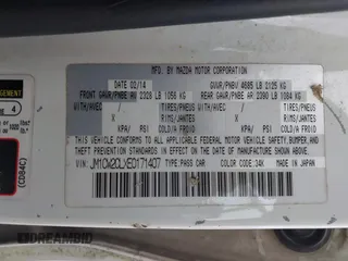 2014 Mazda 5 Touring with VIN JM1CW2CLXE0171407, listed as a IAAI auction lot 41902688 with 106,957 mi miles. Bid and sale history available at carsss.com. Image 9.