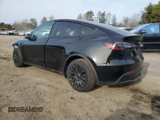 2025 Tesla Model Y Long Range z VIN 7SAYGDEE7SF288570, wystawiony jako Copart lot #48596345 z przebiegiem 4 366 mil mil oraz Szkoda całkowita • Salvage title. Historia ofert i sprzedaży dostępna na DreamBid. Obrazek 2.